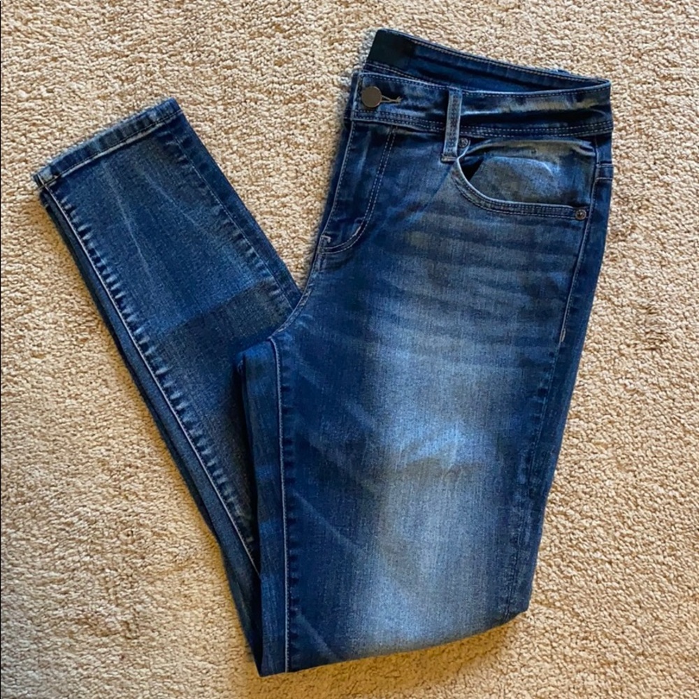 Buckle Ankle Skinny Jeans